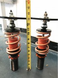 Pic of old and new coilovers.JPG