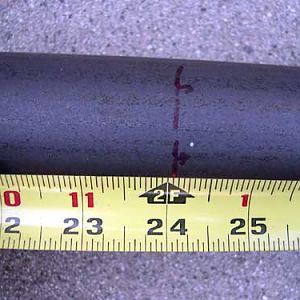 pic30 - stock mid-pipe marked for cutting