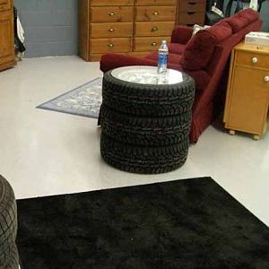 Garage Pics - Tire End Table