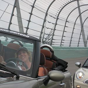 Lizzie on the Homestead Speedway