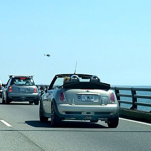 Lizzie on the Chesapeake Bay Bridge Tunnel
