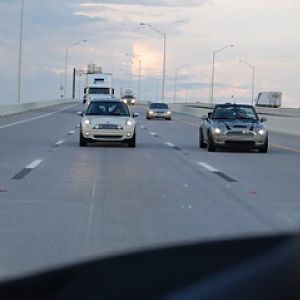 Motoring across the bay in Pensacola