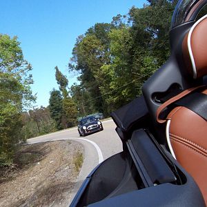 Riding the twisties near the bayou.