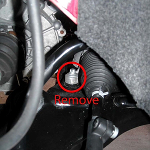 pic1 - Remove Torx bolt from steering assembly - left