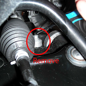 pic2 - Remove Torx bolt from steering assemply - right