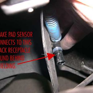 pic70 - reattach brake pad sensor wire 5
