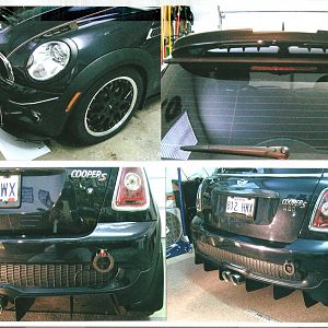 splitter, diffuser, exhaust & wing extension