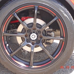 Konig Zero wheels, Red pin stripe, Alta rear sway bar.
