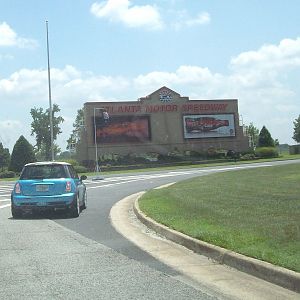 Arriving at Atlanta Motor Speedway