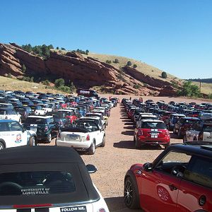 MINIs at Red Rocks waiting for the rally