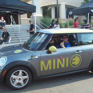 Test driving a MINI E
