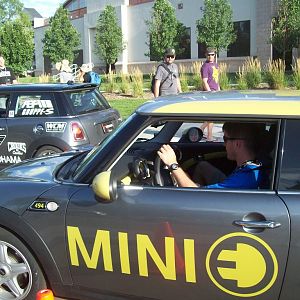 Test driving a MINI E