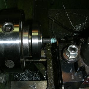Flywheel Bolt on Lathe
