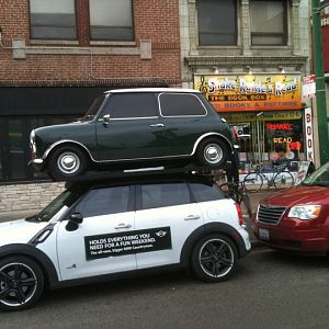 Mini Classic on a Mini Countryman