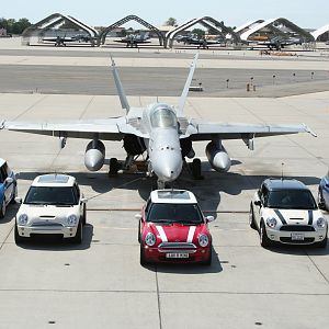 Red, White and Blue with a F/A-18 Hornet.