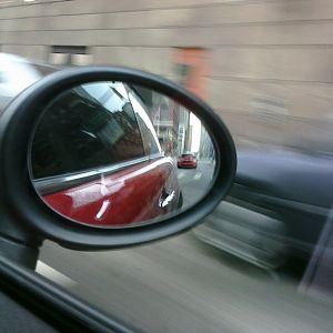 Lookin' at the world through my rear view