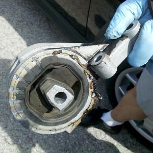 Torn Transmission Mount Bushing