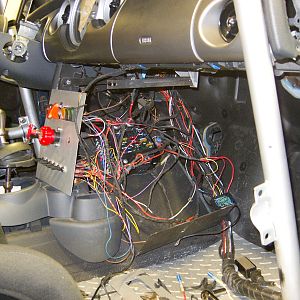 Rewiring center console for Mini Racecar