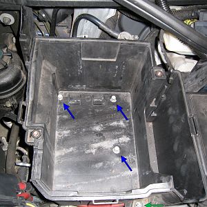 battery box, empty