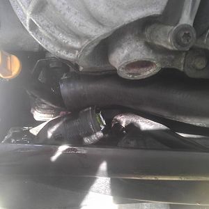 Detach upper rad hose