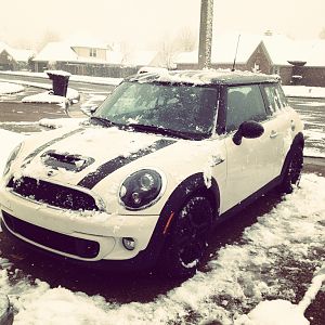 Pepper white with snow