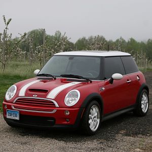 My MINI at the Beardsley Apple Orchard