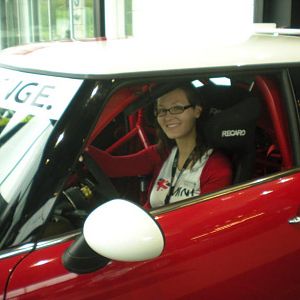 LilCoopr in the Challenge car