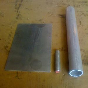 Scrap aluminum from a local recycler.
