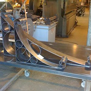 Steel Corbels made by hand in my shop...