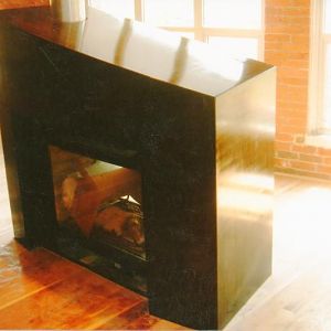 See through Fireplace built in my shop.