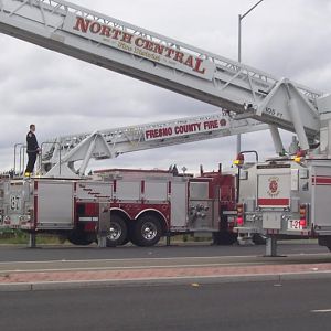 Cooperative Fire Services honoring a fallen Fresno County Sheriff's Deputy who had a past work history with these two Departments.

Photo taken on H