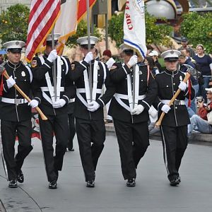 Bobby (far right with axe) with Honor Guard @ Disneyland 3