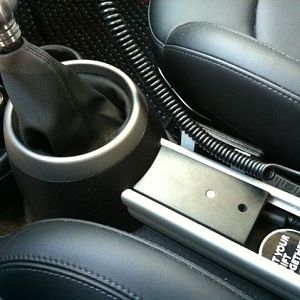 6. I spray painted the pieces in black matte  paint.  Some felt around the edges in the rail prevent slipping or rattling.