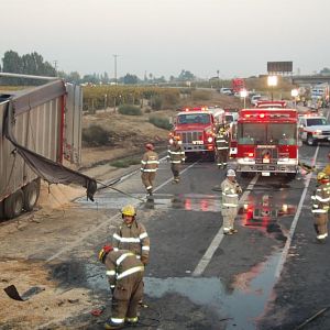 Grain Transport Fire - Hwy 99 - 2007