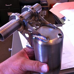 Test fit after welding the brackets to the OCC