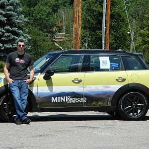 Nate from MINI of Peabody rocking the MINI of Bedford Countryman
