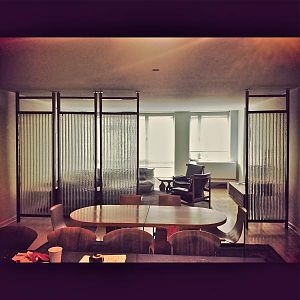 I made the metal / glass frames in my shop for a flat in Manhattan...
