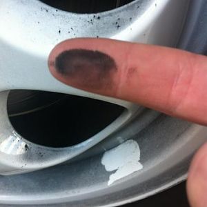 Brake Dust after the Dark Helmet Brewery Tour 2012. Must get low dust brake pads!