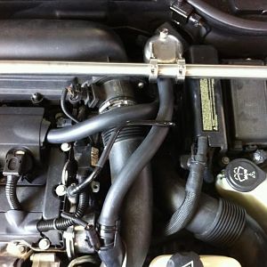 Modified OCC installed with EPDM hoses that resist oil...