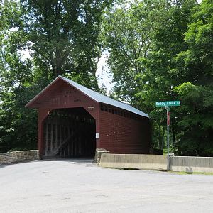 One of the three remaining covered bridges outside Frederick MD