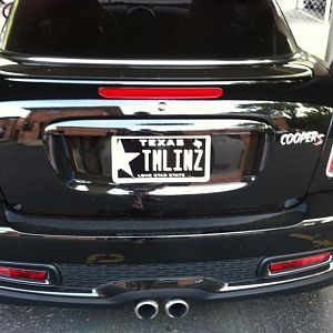 Coupe2's brand new personalized plates to honor my father who sign docs Linz because he saved him time on the "dsey