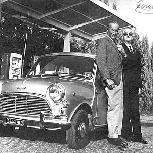 Sir Alec Issigonis and Enzo Ferrari