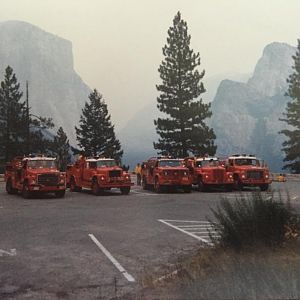 Strike Team assignment in 1990, A-Rock/Steamboat Complex - Yosemite National Park