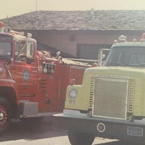 (OLd) Madera County Engine 12 and OES 177 at Station 12 in Oakhurst - Madera Mariposa Merced Unit