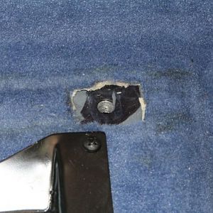 Carpet cut for R56 seat bracket
