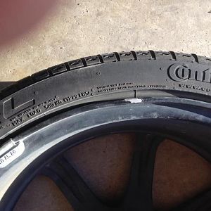 Slight dent on inside of 1 wheel
